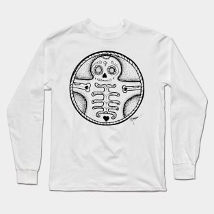 Gingerbread Skull Christmas Cookie Long Sleeve T-Shirt